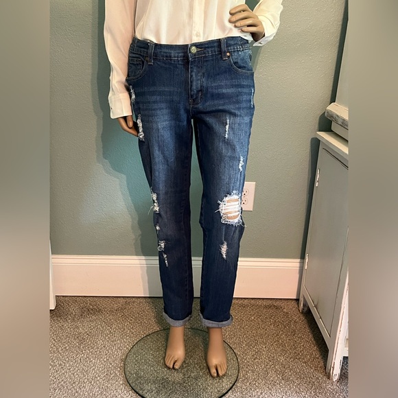 Versace Denim - Versace V 1969 Midrise Distressed Jeans